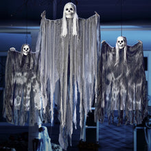 3 Pack Halloween Hanging Ghosts,Scary Skeleton Ghosts Grim Reapers Decorations for Halloween Indoor Outdoor Yard Home Decorations