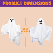 6 Pack Hanging Ghosts Halloween Decorations Outdoor,19.6" Cute Flying Ghosts Halloween Party Decorations Hanging Halloween Decorations Yard Decorations