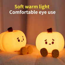 Enchanting Halloween Pumpkin Night Light - Cute Soft Silicone Lamp with Touch Dimming & Rechargeable Features for Kids' Rooms and Festive Decor