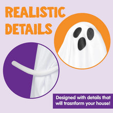 6 Pack Hanging Ghosts Halloween Decorations Outdoor,19.6" Cute Flying Ghosts Halloween Party Decorations Hanging Halloween Decorations Yard Decorations