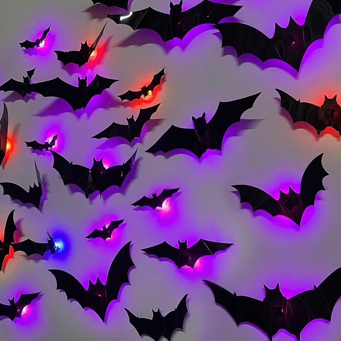 36 Pack Halloween Bats Wall Decor Halloween Decorations Indoor