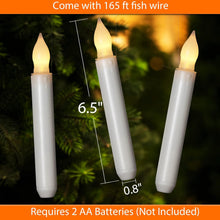 Floating Candle with Wand Remote, 12 Pcs Magical Candlesticks Witch Decors, Warm Yellow Flameless Taper Candles Battery Operated, LED Window Candle for Halloween Party Decor